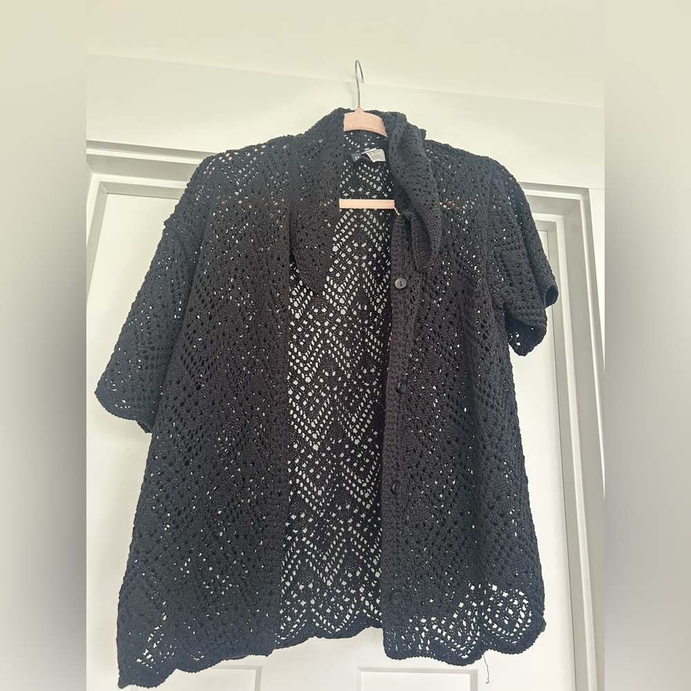 H&M Black Crochet Women's Sweater